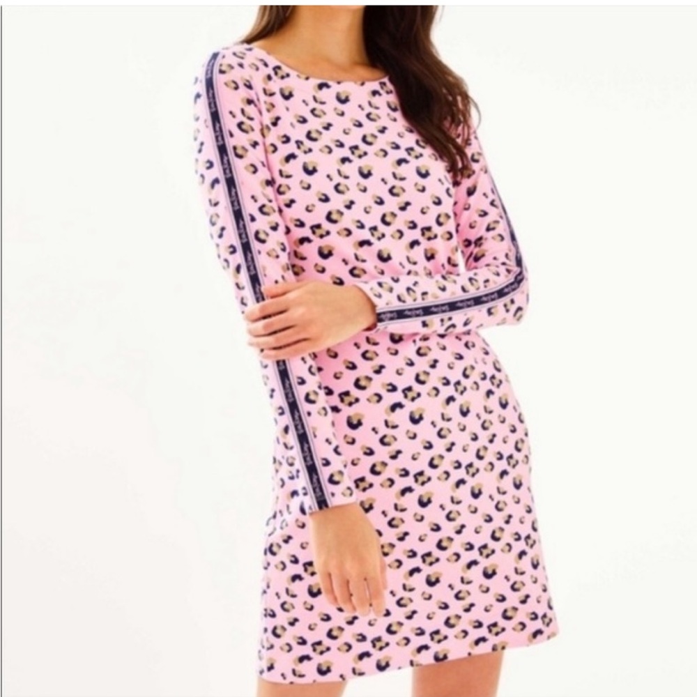 Lilly Pulitzer Beline dress in pink blossom seeing spots size medium